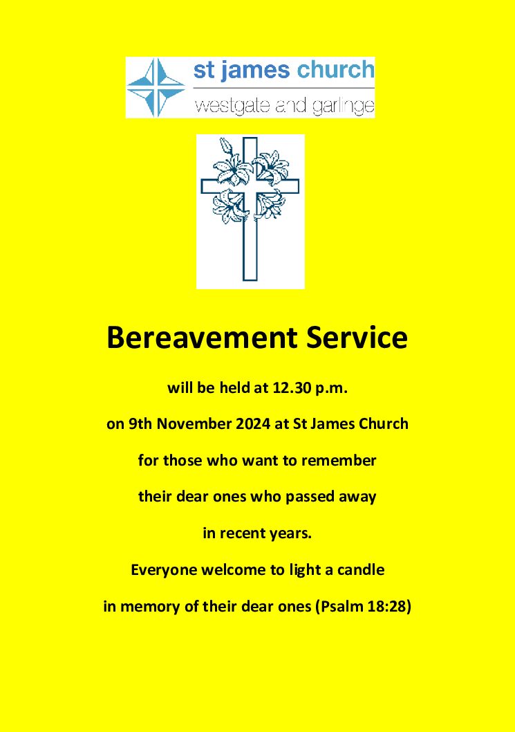 Thumbnail for the post titled: Bereavement Service – 9th November, 12.30pm